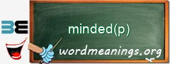 WordMeaning blackboard for minded(p)